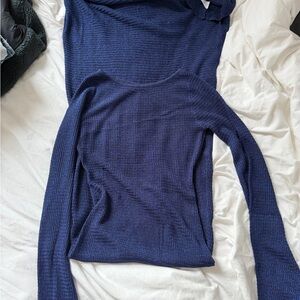 Princess Polly Navy Blue Backless Knit Dress